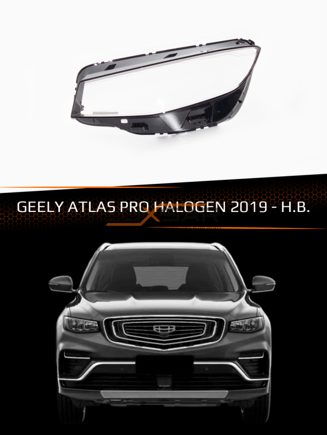 Стекло фары GEELY ATLAS PRO HALOGEN (2019-н.в.) (левое) фото 1
