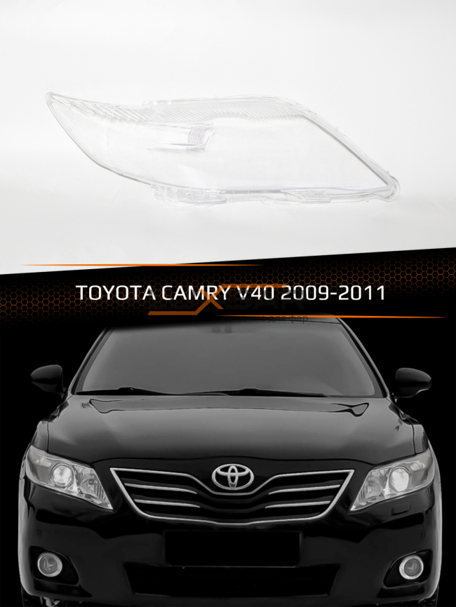 Стекло фары TOYOTA CAMRY V40 (2009-2011) рестайлинг (правое) фото 1