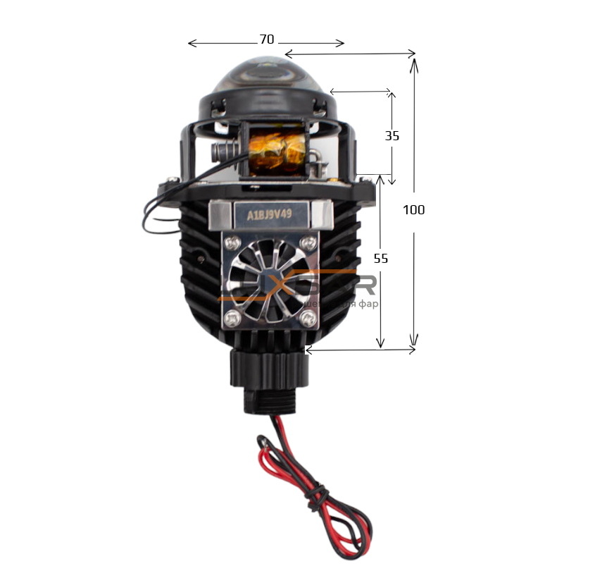 BI-LED линза LUXSAR M8 1.8 30W (к-т 2шт.)+маски в комплекте фото 10