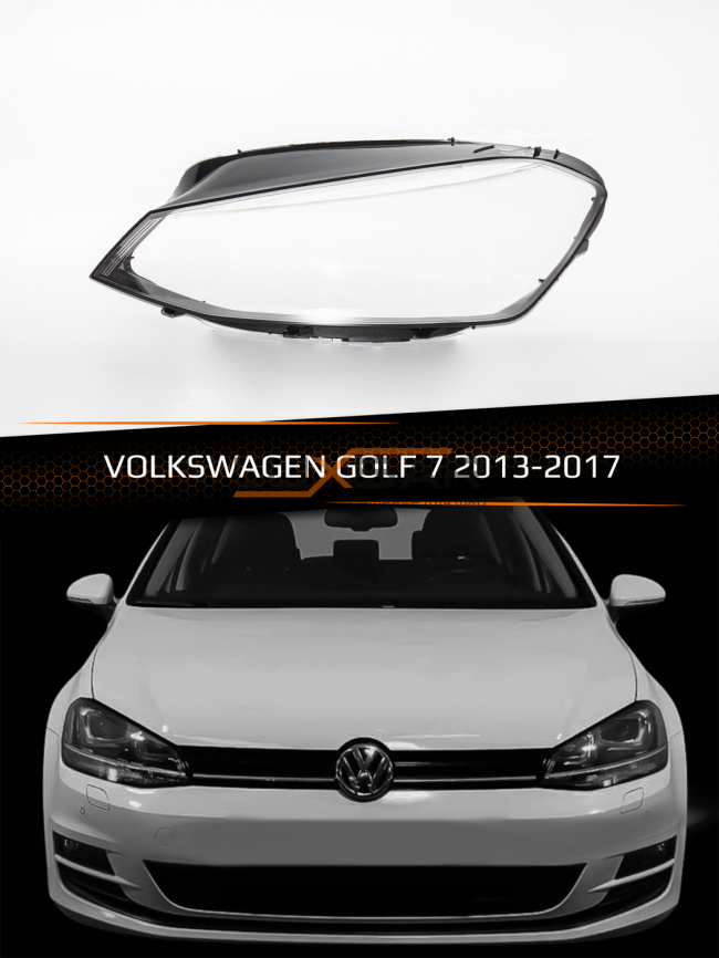 Стекло фары VOLKSWAGEN GOLF 7 (2013-2017) дорестайлинг (левое) фото 1