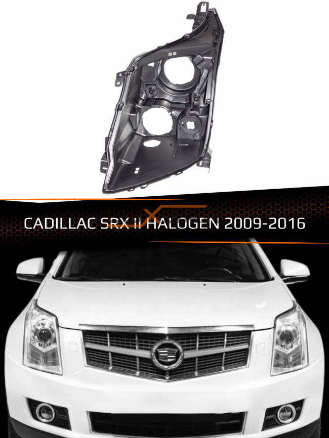 Корпус фары CADILLAC SRX II HALOGEN (2009-2016) (левый) фото 1