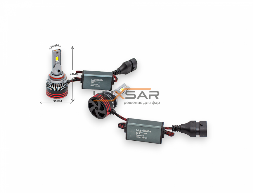 Светодиодные лампы LUXSAR G7 PRO HB4 (9006) 45W (CANBUS) 5800K фото 9